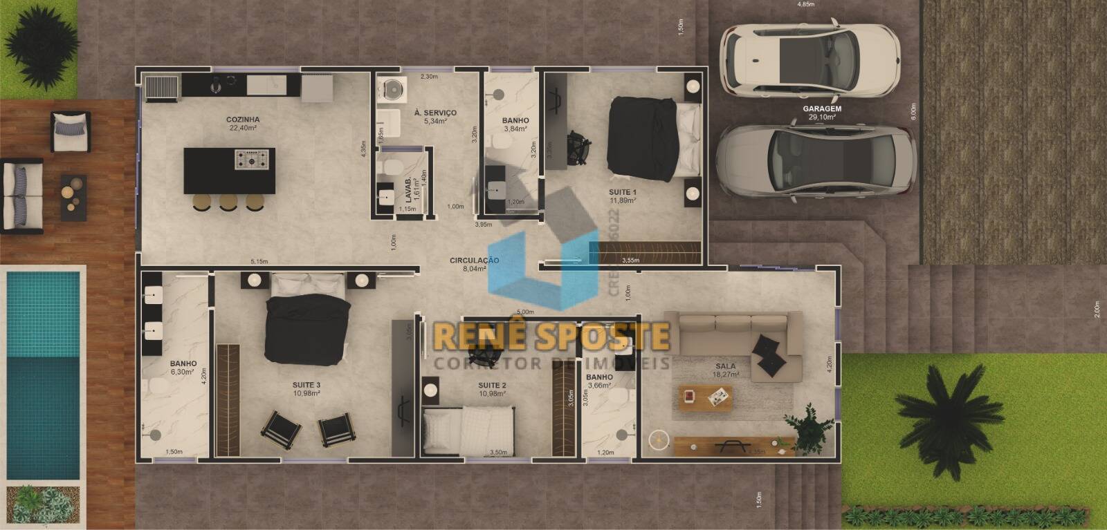 Casa, 3 quartos - Foto 2